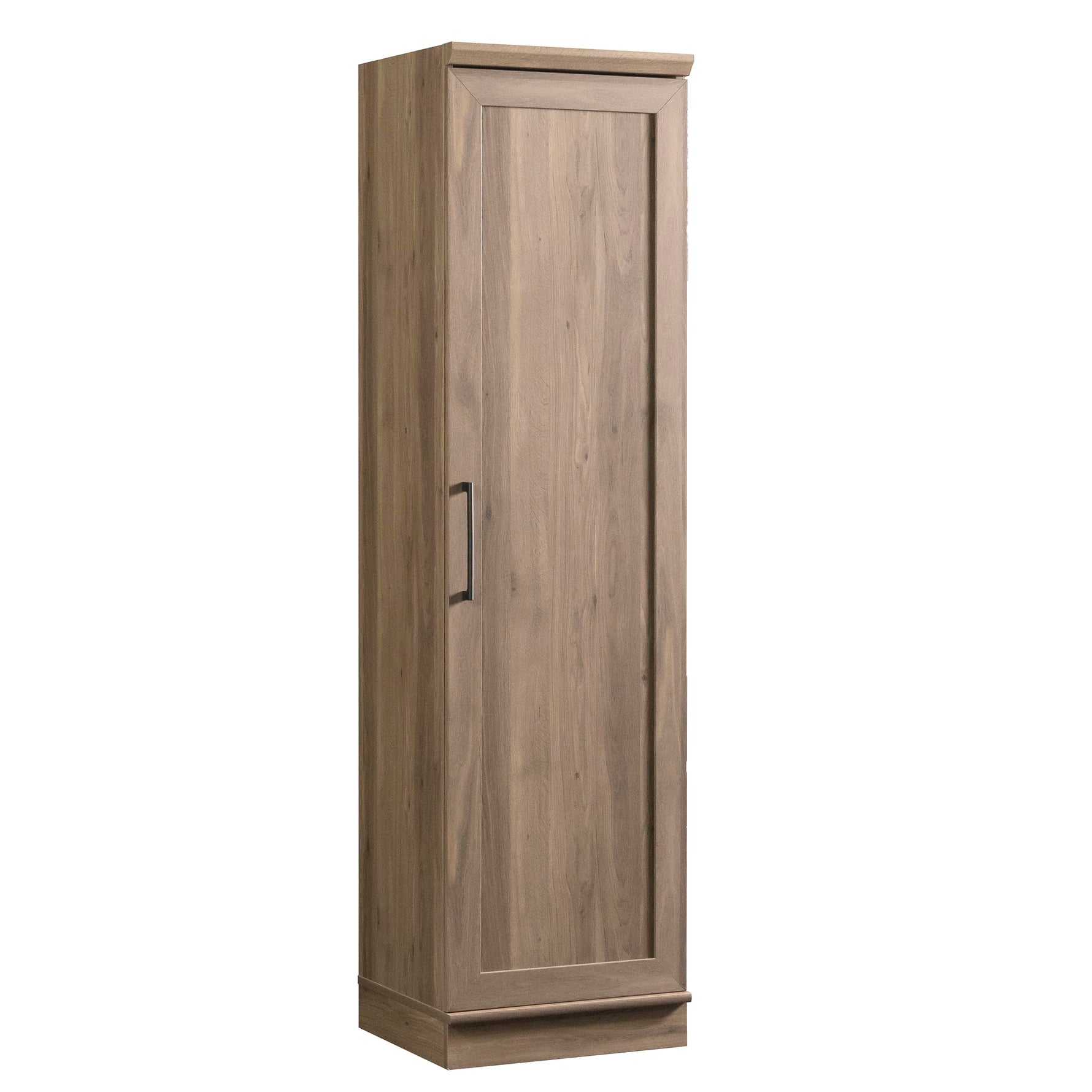 Sauder HomePlus Narrow Pantry Storage Cabinet Slim Single Door with Adjustable Shelves, Kitchen Storage Cabinet, in Soft White