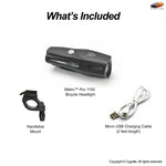Cygolite Metro 1100 Pro Lumen Bike Light, USB Rechargeable, Secure Hard Mount, Night & Daytime Modes, Compact, Durable, IP67 Waterproof; Road, Mountain, Commuter Bicycles