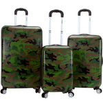 Rockland Safari Hardside Spinner Wheel Luggage, CAMO, Carry-On 20"