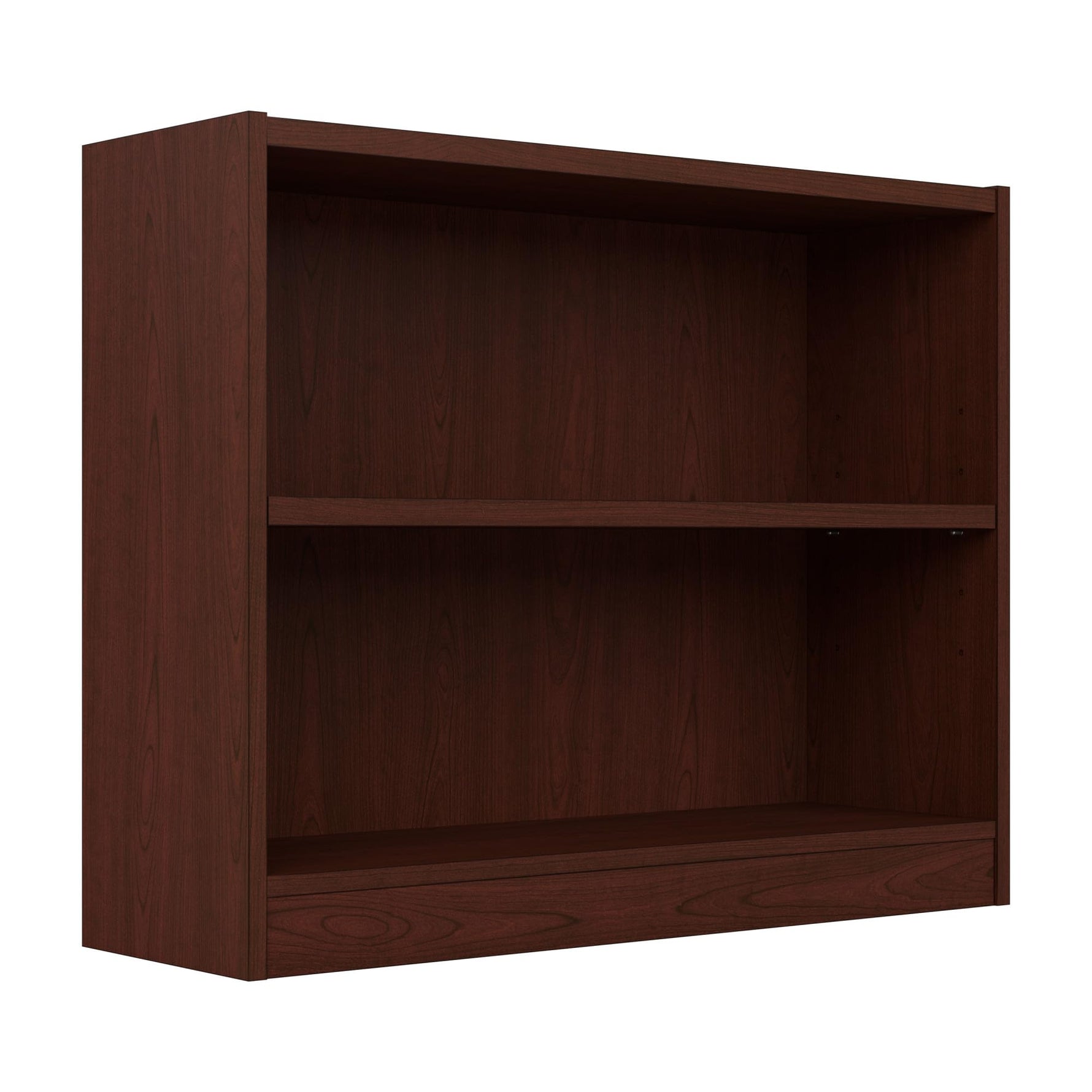 Bush Home Universal Small 2 Shelf Bookcase in Black, Low Storage and Display Bookshelf for Home Office or Living Room Organization