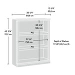 Sauder Miscellaneous Storage 3-Shelf Bookcase/ Book shelf, Oiled Oak finish