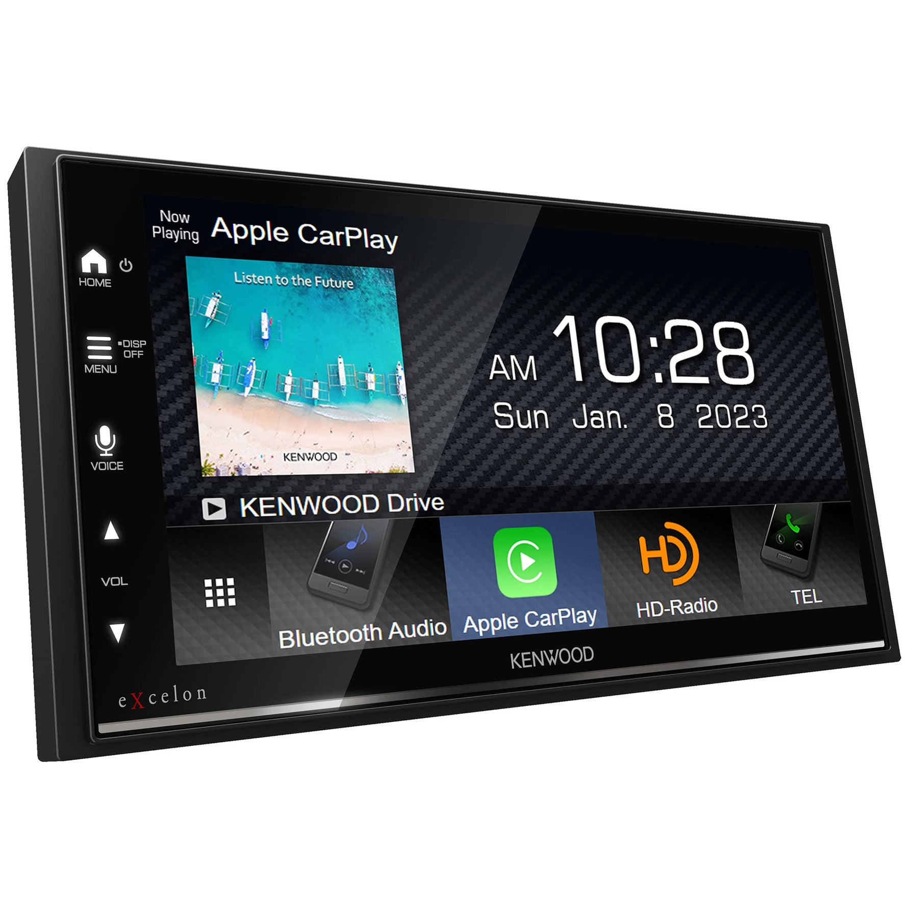 KENWOOD DMX809S eXcelon 6.95-Inch Capacitive Touch Screen, Car Stereo, Wireless and Wired CarPlay and Android Auto, Bluetooth, AM/FM HD Radio, MP3 Player, USB Port, Double DIN, 13-Band EQ, SiriusXM