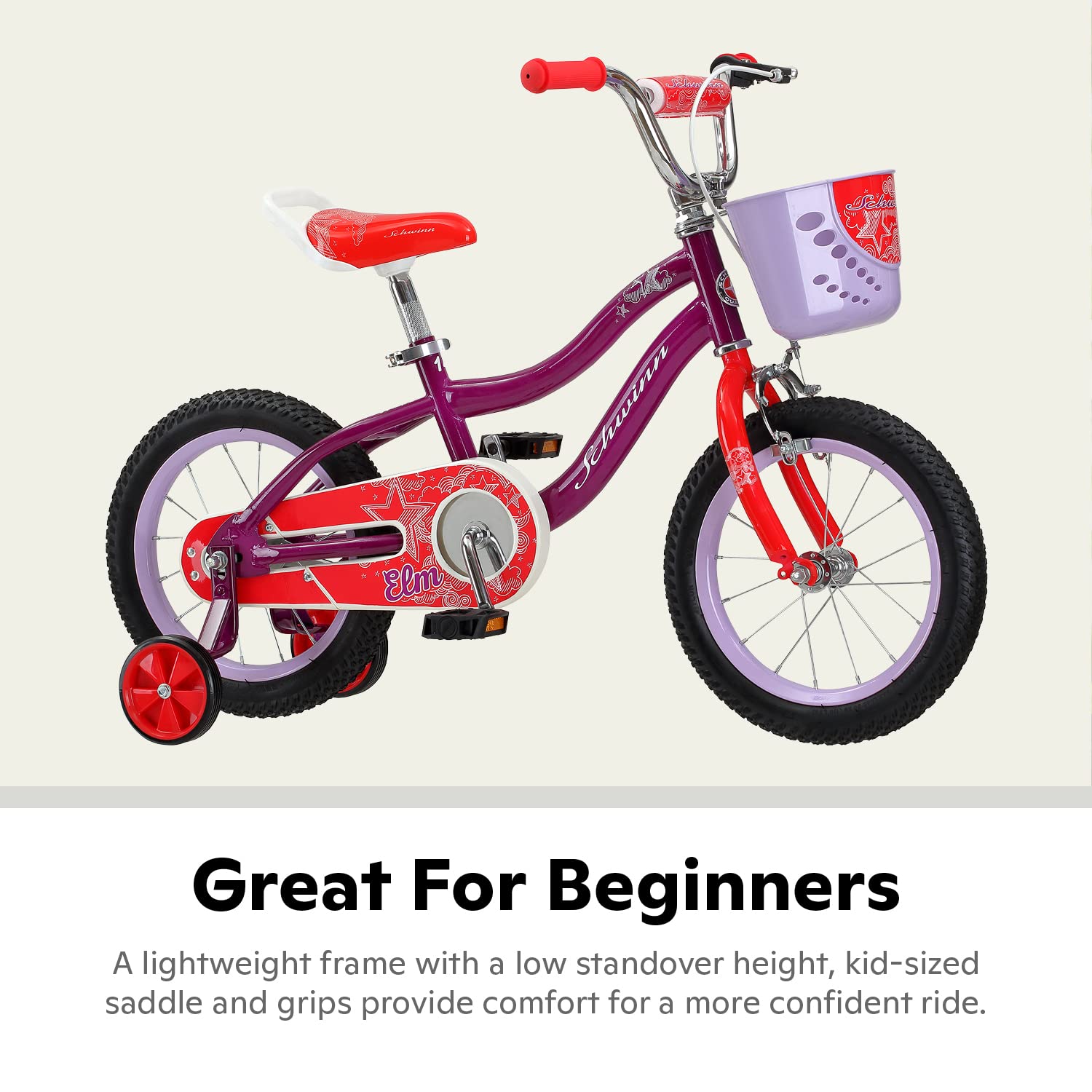 Schwinn Koen Bike, 16 Inch Bike for Kids Ages 3-7, SmartStart Ergonomic Design for Kids, Adjustable Seat Grows with your Child, Rear Coaster Brake and Front Caliper Brake, Training Bicycle