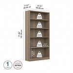 Bush Home Universal Small 2 Shelf Bookcase in Black, Low Storage and Display Bookshelf for Home Office or Living Room Organization