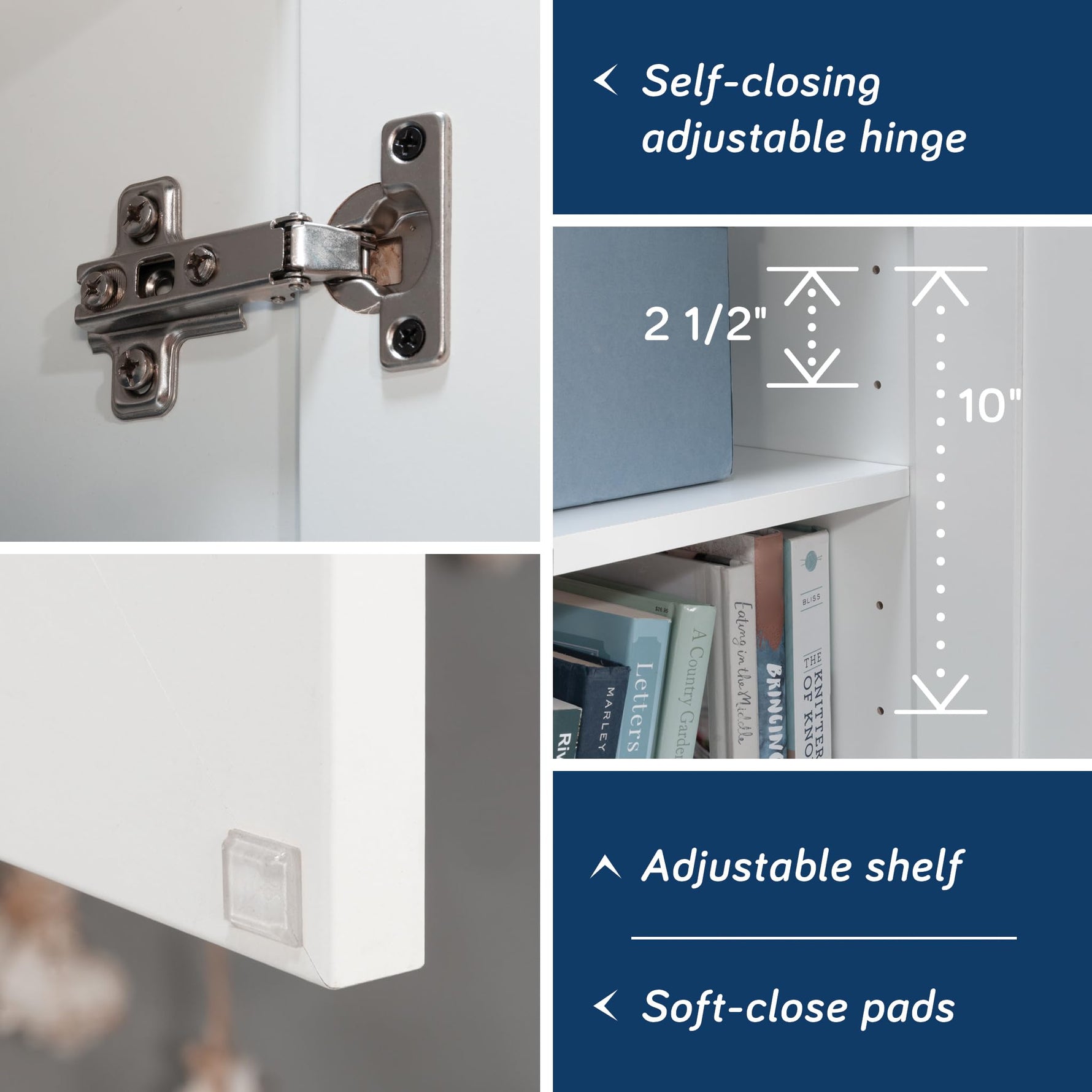 Sauder Homeplus Hanging Cabinet, White Finish