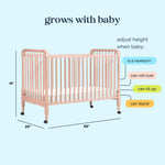 daVinci Jenny Lind 3-in-1 Baby Crib Convertible to Toddler Bed, Daybed - Easy to Assemble - GREENGUARD Gold Certified - 4 Adjustable Mattress Heights, Conversion Kit Sold Separately - White