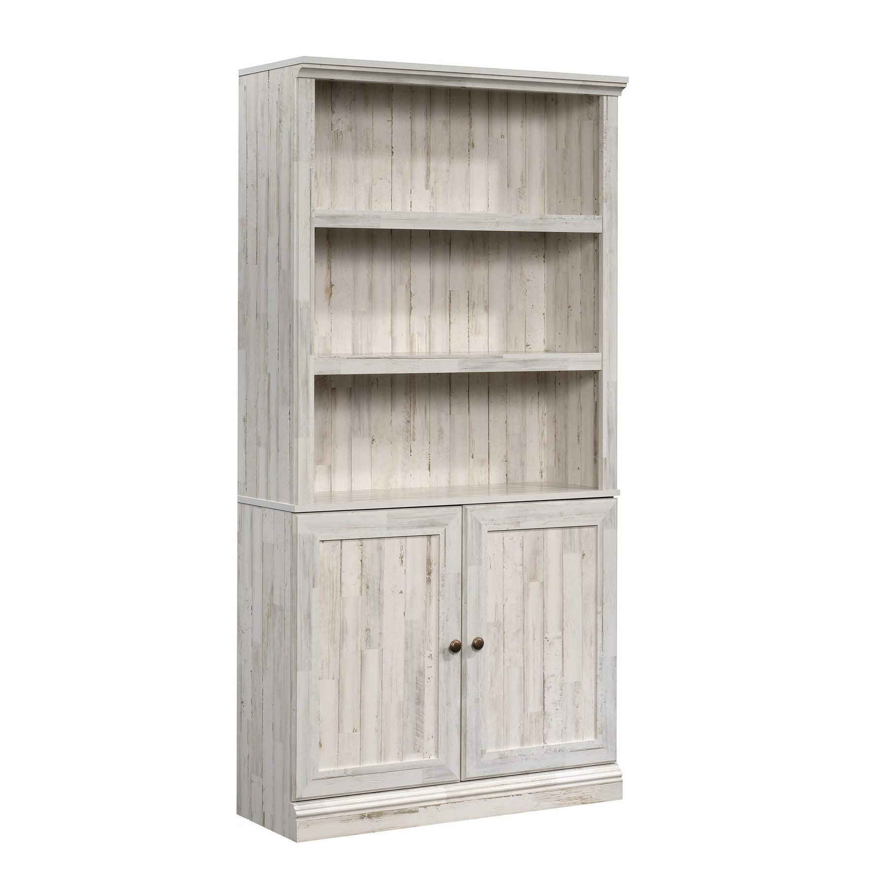 Sauder Miscellaneous Storage 5-Shelf/Book Shelf 2-Door Bookcase, Glacier Oak Finish