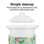 Hamilton Beach Party Dipper Electric Food Warmer Twin Pack, Great for Entertaining and Gifts, 20 oz. Capacity, For Desserts, Dips, Sauces, Cheeses, Solid Pink and Colorful Floral Print (33102)