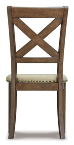 Signature Design by Ashley Moriville Modern Farmhouse 19" Upholstered Dining Room Chair, 2 Count, Brown
