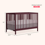 Dream On Me Synergy 5-in-1 Convertible Full-Size Baby Crib with Toddler, Day & Full Bed Conversion in White, GreenGuard Gold & BSA, 3 Mattress Heights, Sustainable Pinewood