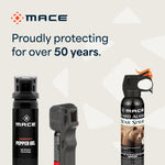 Mace Pepper Spray - Pocket Model, 0.42 oz, 10 Feet Range, Max Police Strength, Long Lasting UV Dye, Flip Top Safety Cap, Self Defense Pepper Spray for Women & Men - Black