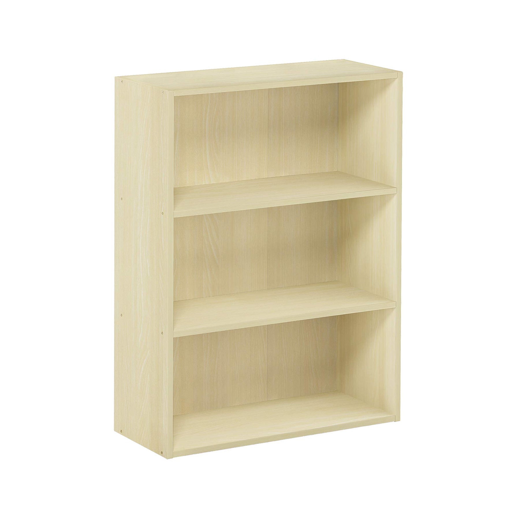 Furinno PASIR Book Shelf, 3-Tier Bookshelf, Storage Shelves Bookcase, 9.7 x 23.7 x 31.5, for Living Room, Bedroom, Home Office, Plain White