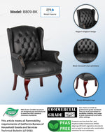 BOSS Office Products Wingback Traditional Guest Chair in Black