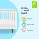 Davinci Marley 3-in-1 Convertible Crib in Walnut, Greenguard Gold and FSC® Certified