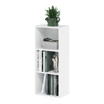 Furinno LUDER Book Shelf, 5-Cube Bookshelf, Reversible Bookcase, 9.4 x 19.5 x 31.5, Easy Assembly, for Living Room, Bedroom, Home Office, White