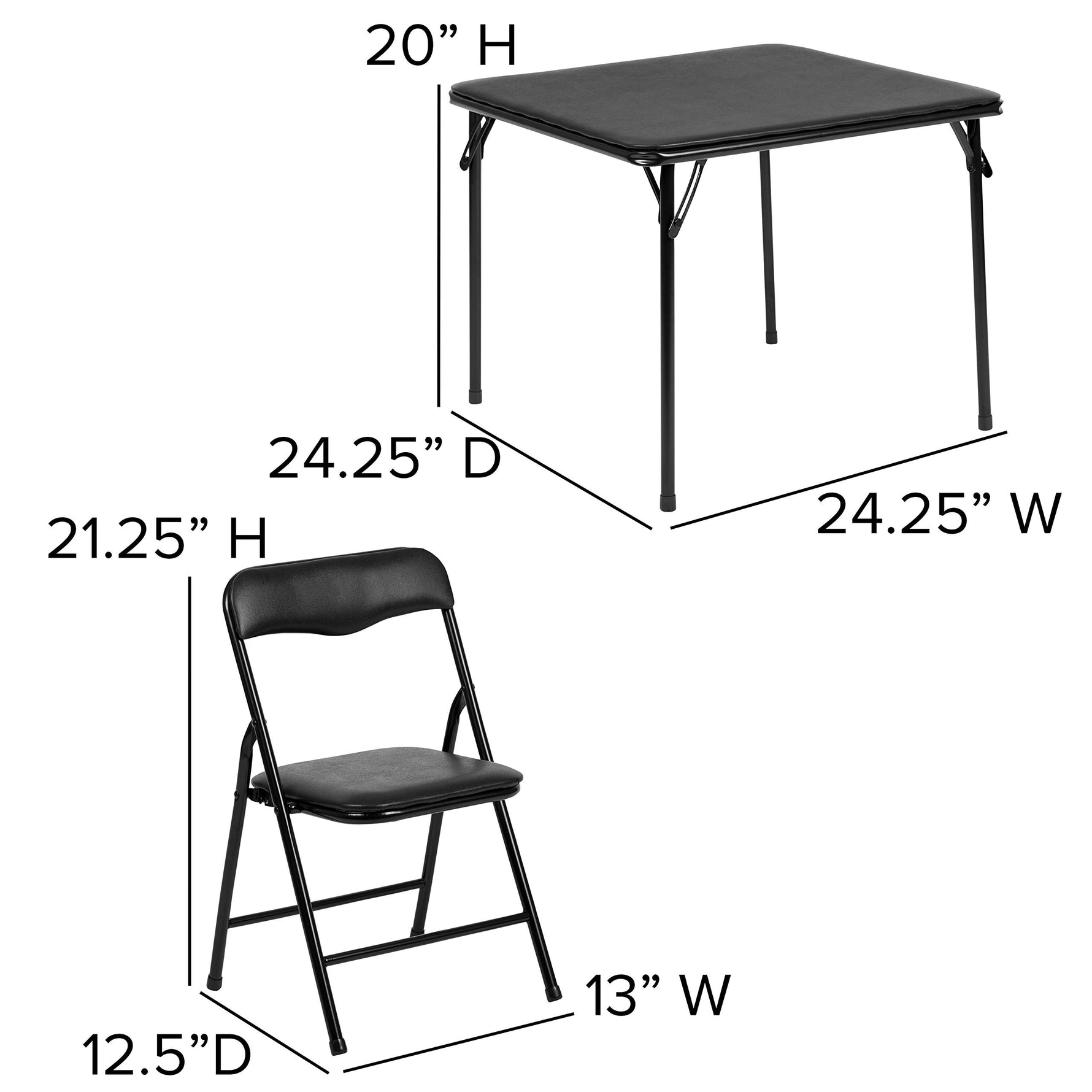 Flash Furniture Mindy Kids 5-Piece set Folding Square Table and Chairs Set for Daycare and Classrooms, Children's Activity Table and Chairs Set, Multicolor