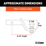 CURT Manufacturing 45036 Class III 2" Loaded Ball Mount with 2" Ball