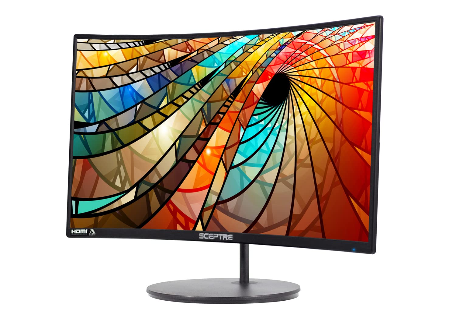 Sceptre 27" Curved 75Hz LED Monitor C278W-1920R Full HD 1080P HDMI DisplayPort VGA Speakers, Ultra Thin Metal Black, 1800R immersive curvature, 2018,Metallic Black