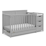 Graco Hadley 5-in-1 Convertible Crib with Drawer – GREENGUARD Gold Certified, Fits Standard Crib Mattress, Converts to Toddler Bed, Daybed and Full Bed, 4 Adjustable Mattress Heights (White)