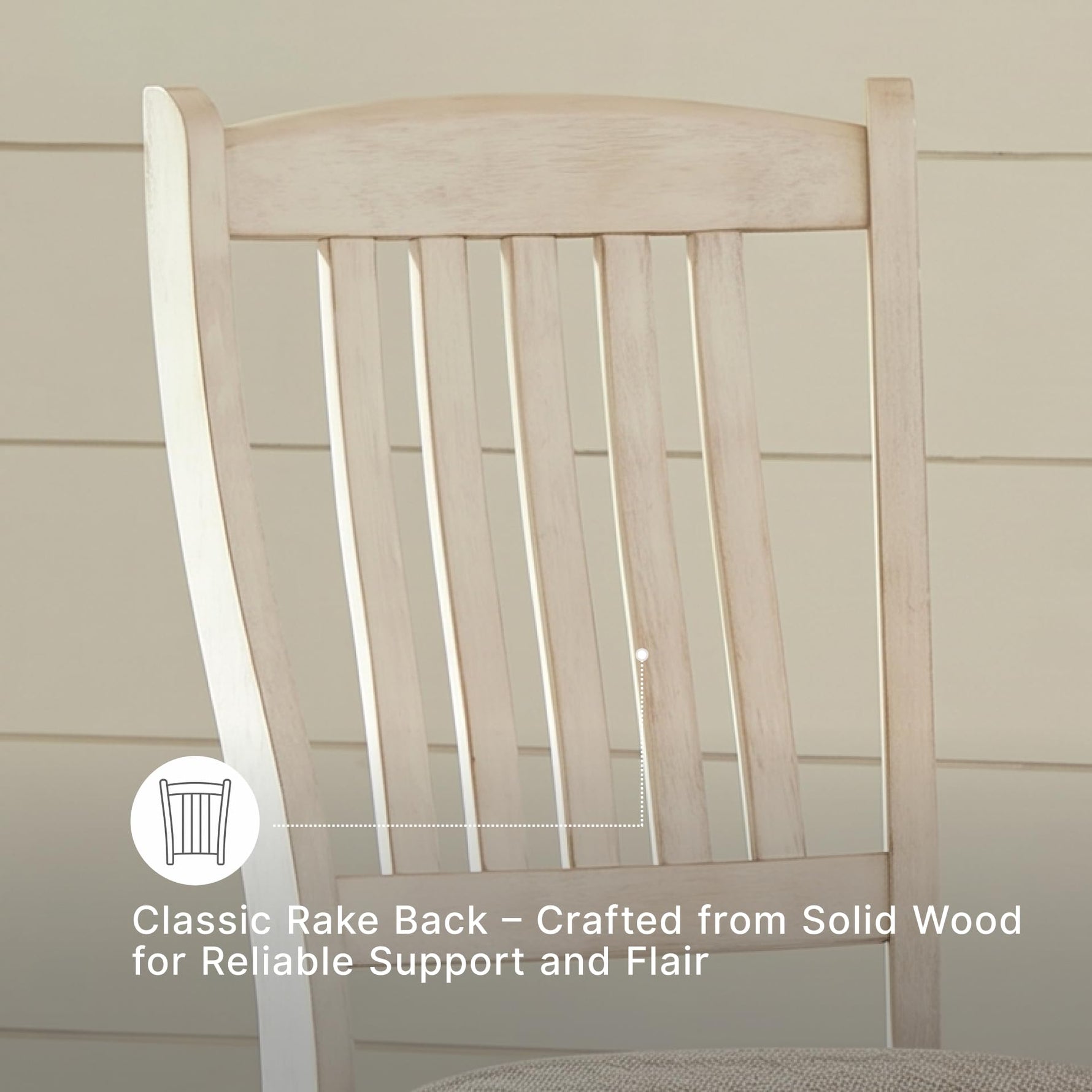 Signature Design by Ashley Bolanburg 20" Upholstered Dining Room Chair, Set of 2, Antique White