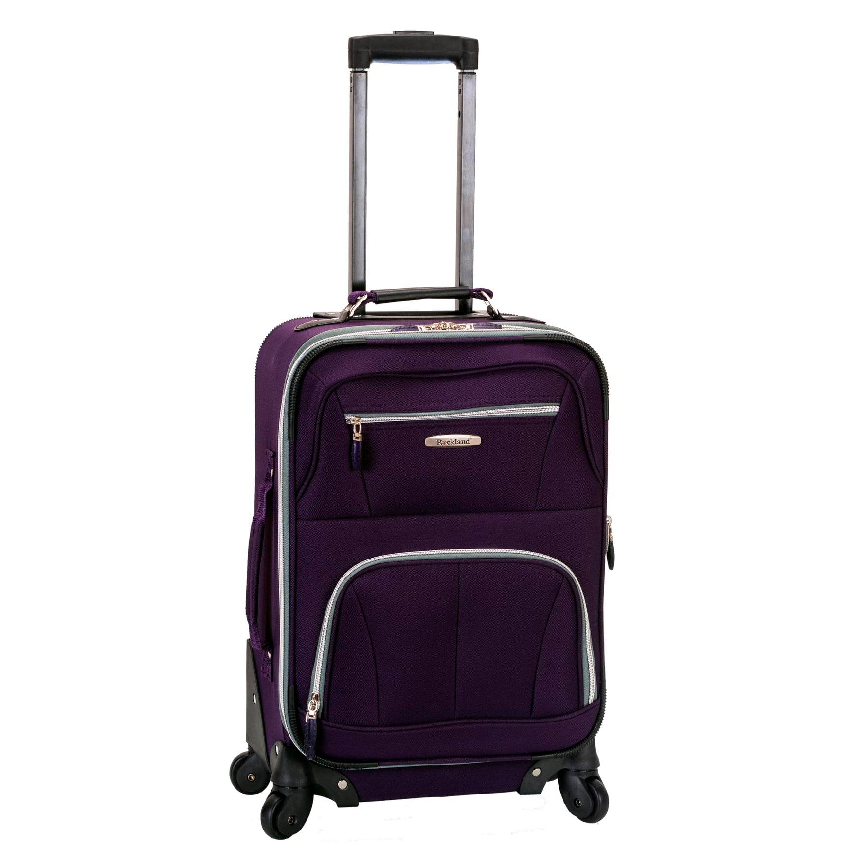 Rockland Pasadena Expandable Spinner Carry-on 19", Black