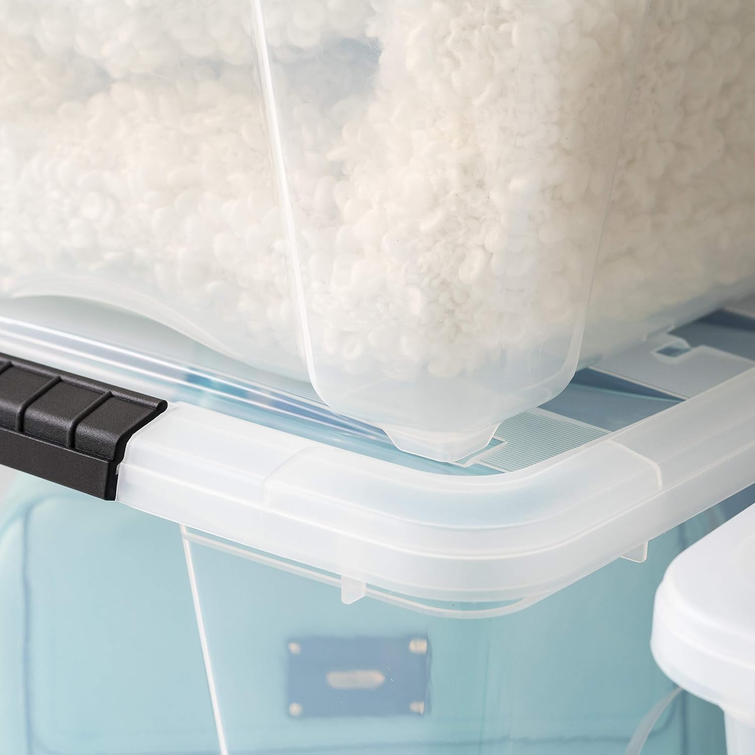 IRIS USA 6-Pack 6 Quart Storage Bins with Lids | Transparent design makes contents easy to find. Ideal for shoes, photos, documents, and small essentials. Nestable design