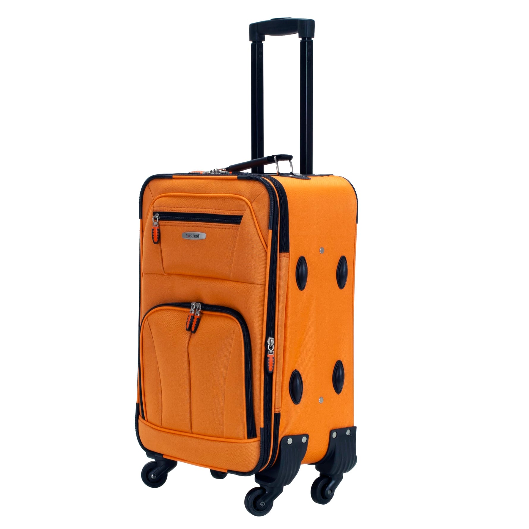Rockland Pasadena Expandable Spinner Carry-on 19", Black