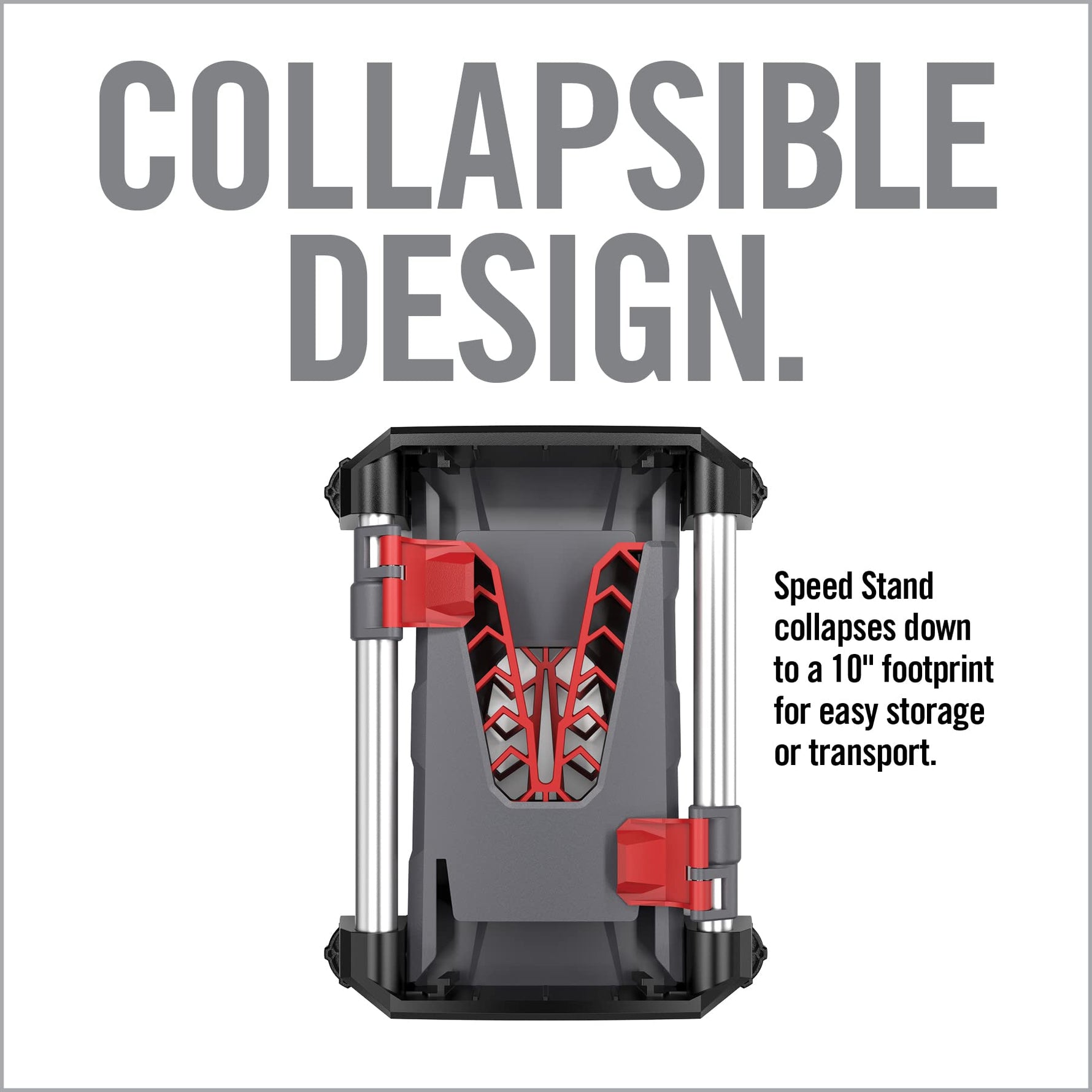 Real Avid Speed Stand | Collapsible Design, Adjustable 10" - 16" Stand for Cleaning & Maintenance | Compact, Portable Range Stand | Lightweight Vise Perfect for Hunting Rifles & Shotguns,Red