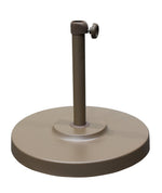 California Umbrella 50 lbs. Round Concrete Weighted Powdercoated Steel Umbrella Base, Black Frame, One Size , CFMT160-Black
