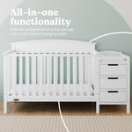 Graco Benton 5-in-1 Convertible Crib – GREENGUARD Gold Certified, Converts from Baby Crib to Toddler Bed, Daybed and Full-Size Bed, Fits Standard Full-Size Crib Mattress (White)