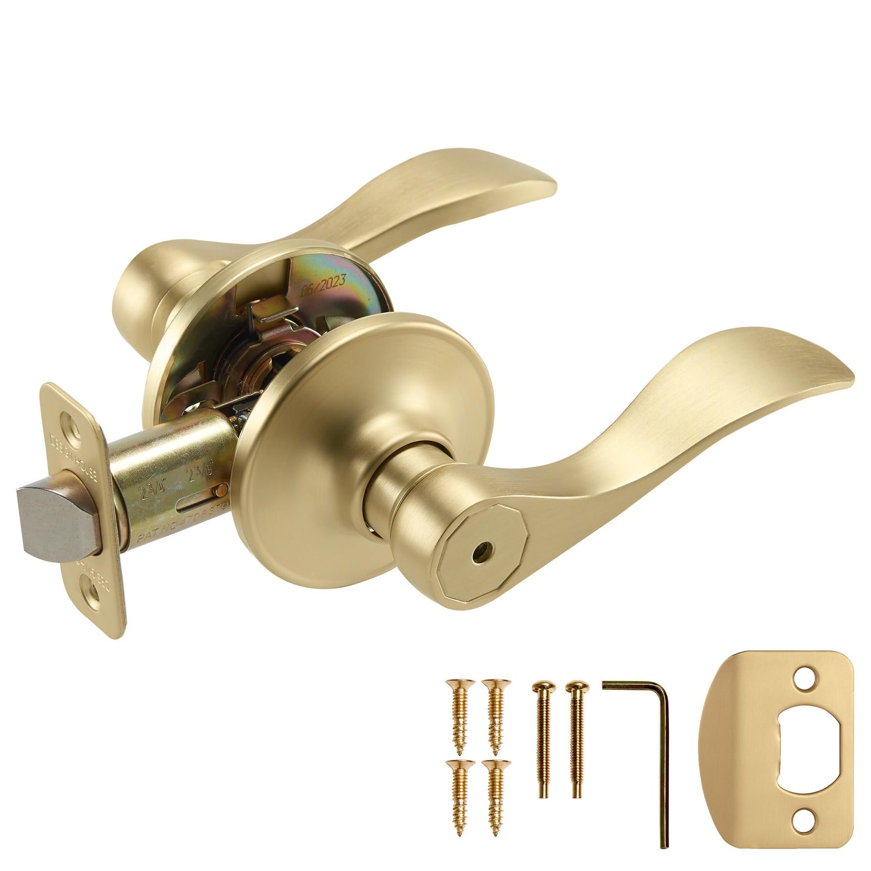 Design House 700534 Springdale Privacy Bed and Bath Door Lever Oil Rubbed Bronze