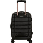 Rockland Melbourne Hardside Expandable Spinner Wheel Luggage, Checked Large 28", Black