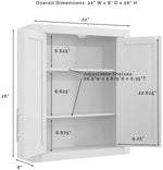 Crosley Furniture Savannah Wall Mounted Bathroom Storage Medicine Cabinet with Shelves, White