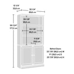 Sauder Miscellaneous Storage 5-Shelf/Book Shelf 2-Door Bookcase, Glacier Oak Finish
