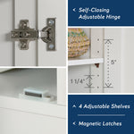 Sauder Select Storage Cabinet, Pantry Cabinet Kitchen Storage with Adjustable Shelves, Utility Room Storage Cabinet, in Reclaimed Pine