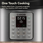 12-in-1 Electric Pressure Cooker 8 Quart, 1200W olla de presion Multi-Cooker with Non-Stick Ceramic Pot, Slow Rice Cooker, Saute, Steamer, Yogurt & Food Warmer, Delay Timer, Silver