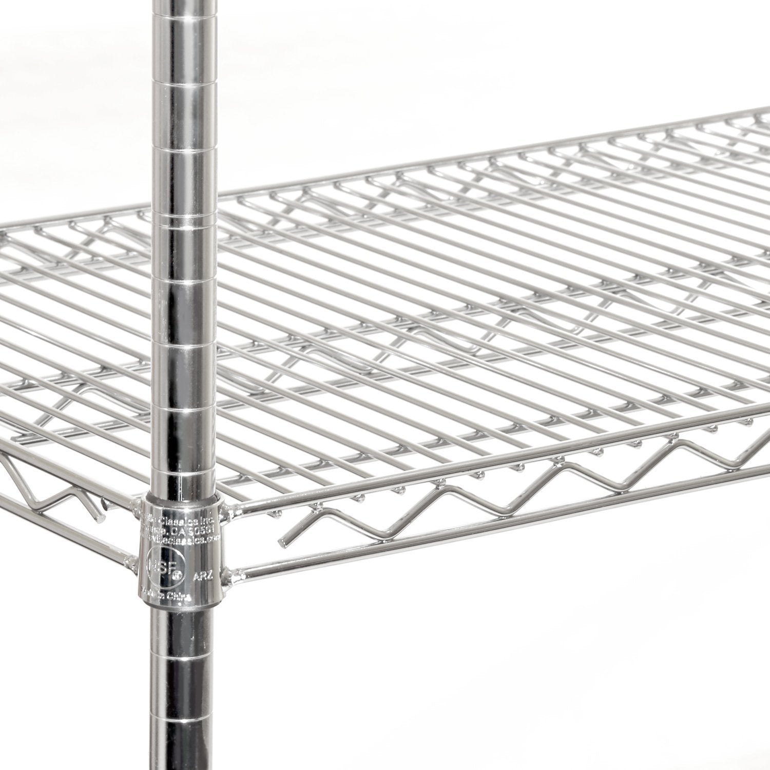 UltraDurable 5-Tier NSF Steel Wire Shelving, 48"W x 24"D x 76"H, Black | Heavy-duty commercial-grade solid steel wire storage rack featuring 800 pounds per shelf weight capacity