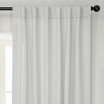 HPD Half Price Drapes - Faux Linen Curtains for Living Room (1 Panel) - 50W X 96L - Textured Room Darkening Curtains for Bedroom 96 Inches Long - Drapes for Home Decor, Birch