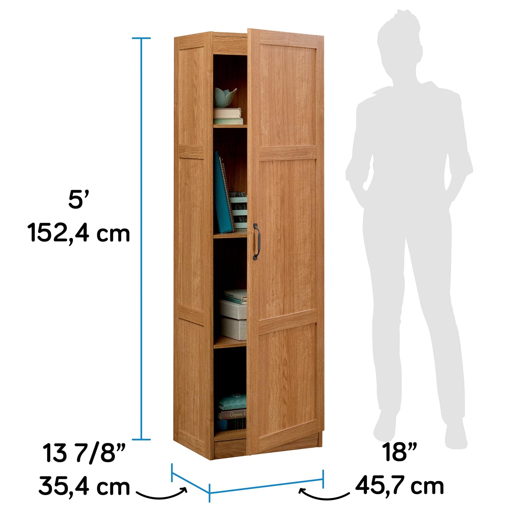 Sauder Miscellaneous Storage Cabinet/ Pantry cabinets, Highland Oak finish
