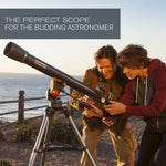 Celestron – AstroMaster 90AZ Telescope – Refractor Telescope – Fully-Coated Glass Optics – Adjustable-Height Tripod – Bonus Astronomy Software Package