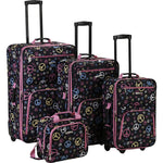 Rockland Fashion Softside 2 Piece Luggage Set, Expandable, (14" Tote/19" Upright), Purple