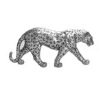 Cheetah Statue Home Decor Leopard Sculpture Resin Sitting Cheetah Figurine Desktop Table Top Ornament Decoration for Home Office-Gold Or Silver (Walking-Champagne Gold)