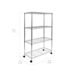 5-Tier Steel Wire Shelving, 30"W x 14"D x 61.5"H | Durable solid steel wire storage rack with adjustable shelves featuring 300 pounds per shelf weight capacity for home use