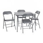 Flash Furniture Madelyn 33.5" Square Folding Multipurpose Card Table with Padded Vinyl Top, Portable Folding Game Table for 4 Players, Black