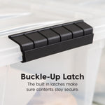 IRIS USA 6-Pack 6 Quart Storage Bins with Lids | Transparent design makes contents easy to find. Ideal for shoes, photos, documents, and small essentials. Nestable design
