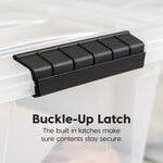 IRIS USA 6-Pack 6 Quart Storage Bins with Lids | Transparent design makes contents easy to find. Ideal for shoes, photos, documents, and small essentials. Nestable design