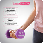 HolaHatha Neoprene Dumbbell Weights Set w/ Rack, Home Gym Equipment, 146 Lbs, Multicolor - Portable Weighted Exercise Dumbbells for Fitness, Training, and Lifting Workouts