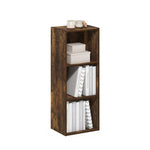 Furinno LUDER Book Shelf, 5-Cube Bookshelf, Reversible Bookcase, 9.4 x 19.5 x 31.5, Easy Assembly, for Living Room, Bedroom, Home Office, White