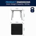 Flash Furniture Madelyn 33.5" Square Folding Multipurpose Card Table with Padded Vinyl Top, Portable Folding Game Table for 4 Players, Black