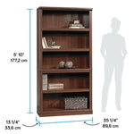 Sauder 5-Shelf Split Bookcase/ Book shelf, Oiled Oak finish